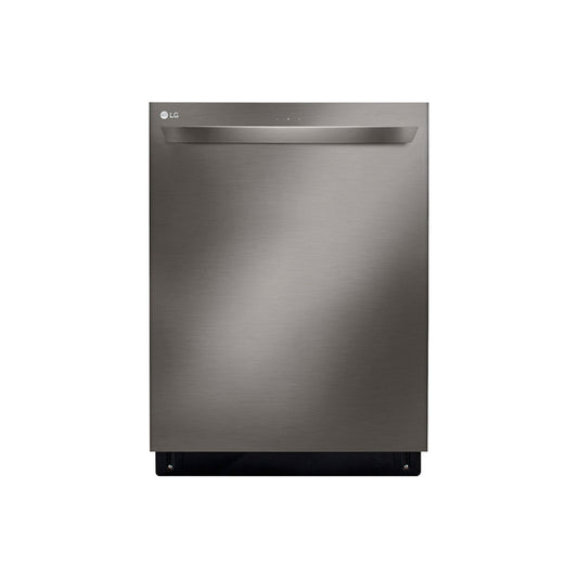 LG - 24" Top Control Built In Dishwasher with Stainless Steel Tub - PrintProof Black Stainless Steel