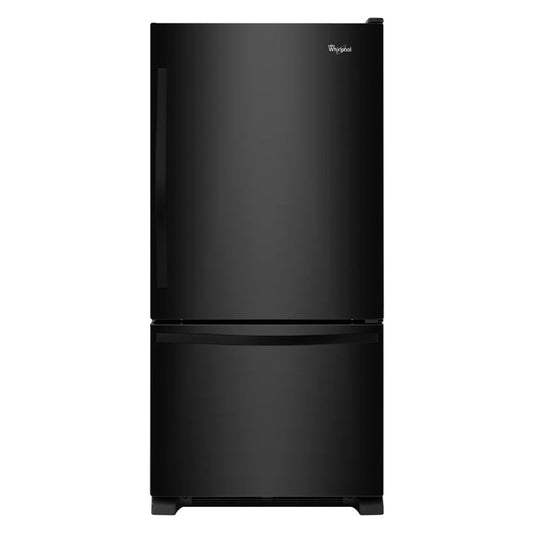 Whirlpool - 22 cu. ft. Bottom Freezer Refrigerator with SPILL GUARD Glass Shelves - Black