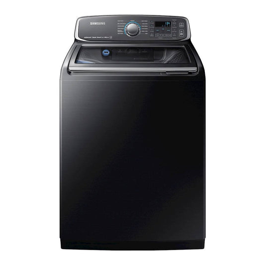 Samsung-5.2 cu. ft. High Efficiency Top Load Washer with Steam and Activewash-Black Stainless Steel