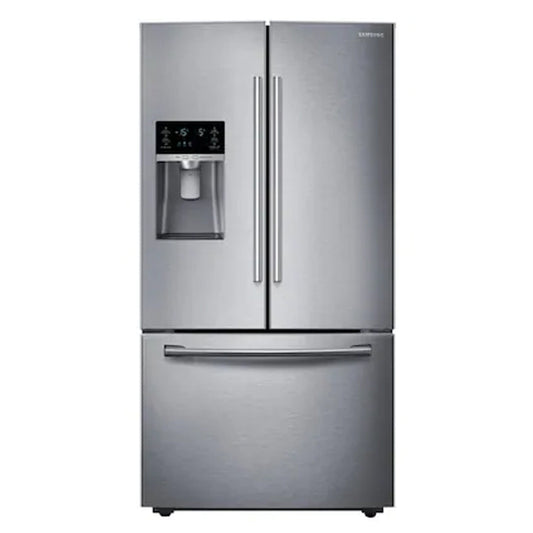 Samsung-28.07 cu ft 3 Door Standard Depth French Door Refrigerators Dual Ice Maker - Stainless Steel