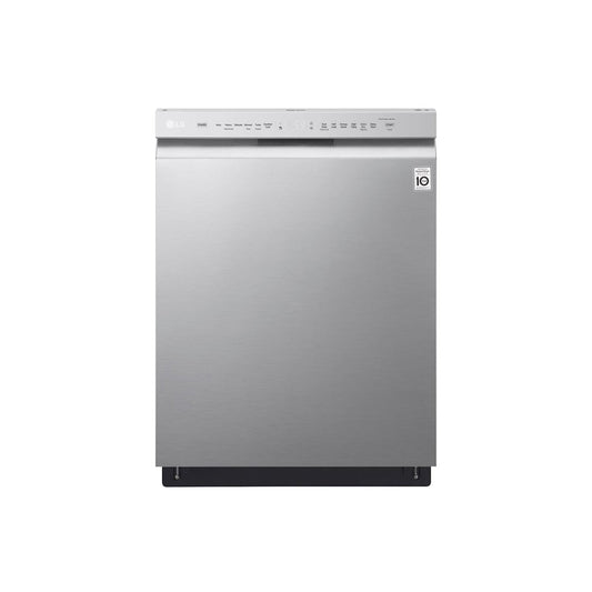 LG - 24" Front Control Built In Dishwasher with QuadWash and Stainless Steel Tub - Stainless steel