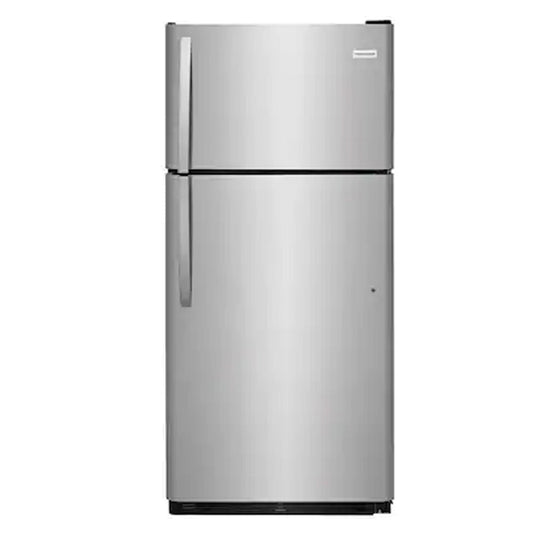 Frigidaire - 18 cu ft Standard Depth Top Freezer Refrigerator - EasyCare Stainless Steel