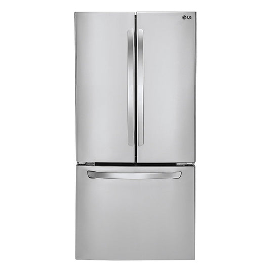 LG - 21.6 Cu. Ft. French Door Refrigerator - Stainless steel