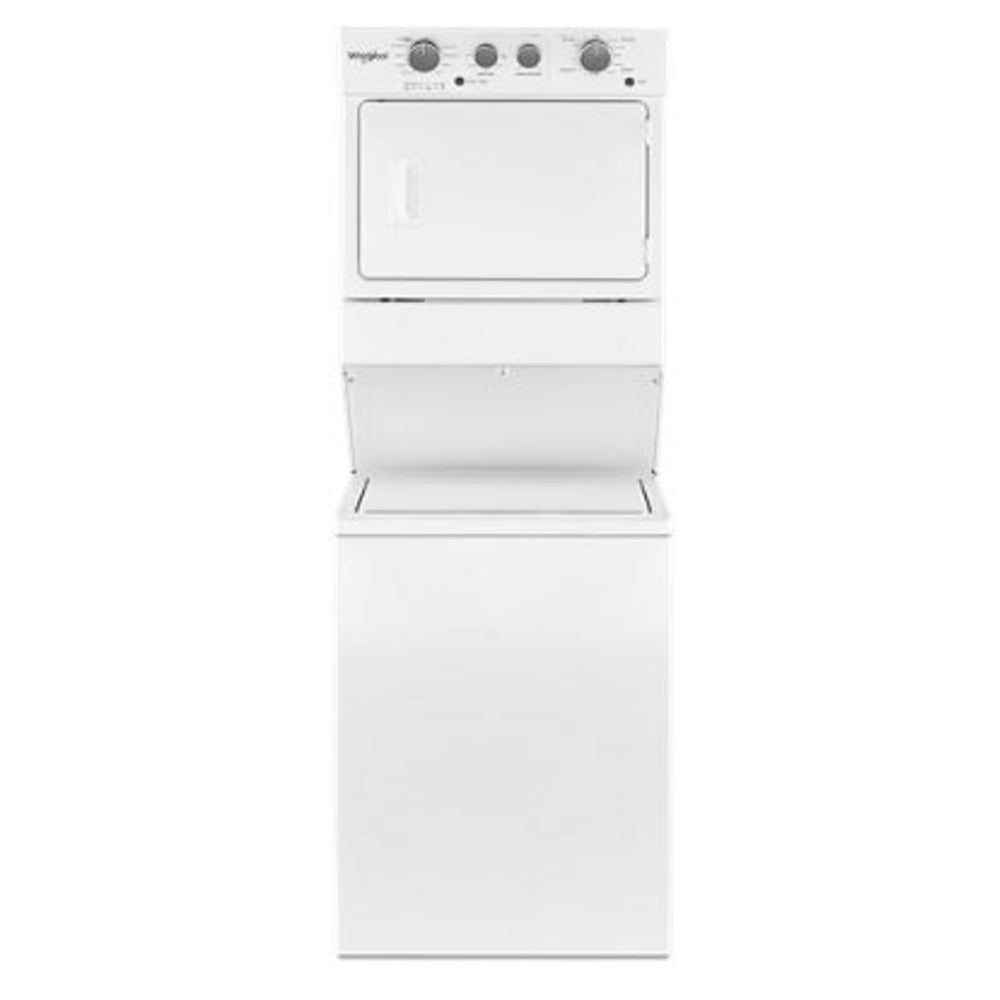 Whirlpool - Electric Stacked Laundry Center with 3.5 cu ft Washer and 5.9 cu ft Dryer - White