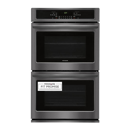 Frigidaire - 30" Built In Double Electric Wall Oven - Black stainless steel