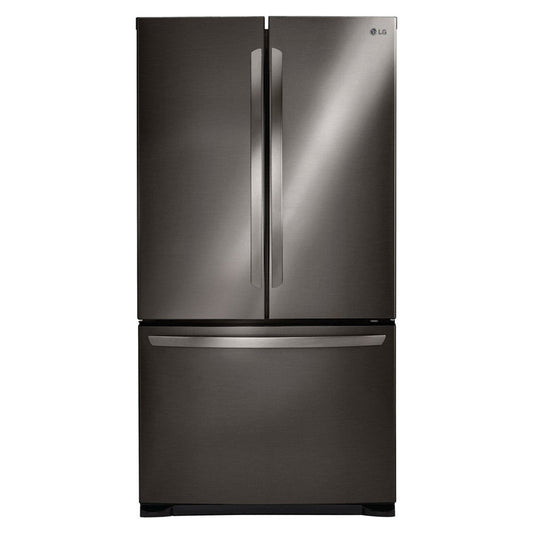 LG - 25.4 Cu. Ft. French Door Refrigerator - Black stainless steel