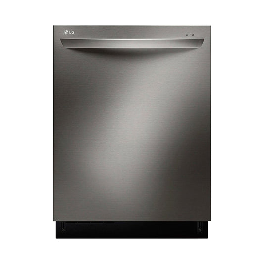 LG - 24" Built In Dishwasher with Stainless Steel Tub - Black stainless steel